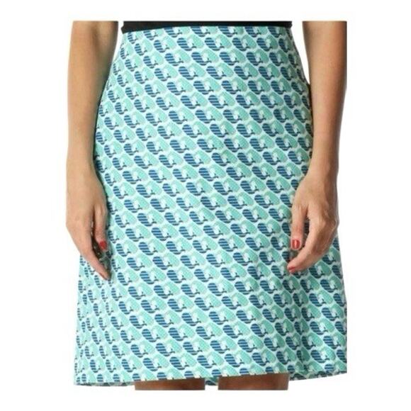 Talbots Whale Print Cotton Pencil Skirt Sz 8 - Picture 1 of 8